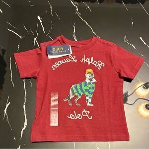 Polo by Ralph Lauren Kids Maroon Dog Graphic Tee